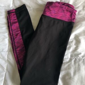 Reebok Womens Athletic Leggings black/pink